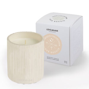Bougie parfumée senteur Fleur d'Oranger pot en argile striée marque Coté Bougies